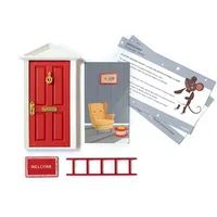 Fisura - Zahnfee-Türchen mit 3 Accessoires und Grußkarte. Originelles Geschenk für Jungen und Mädchen. (Rot)