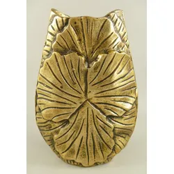 Casa Padrino Deko Vase Bronze H. 27 cm - Aluminium Blumenvase - Deko Accessoires
