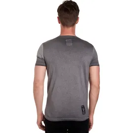 RUSTY NEAL T-Shirt RUSTY NEAL, Herren, Gr. S, grau (anthrazit), 100% Baumwolle, mehrfarbig, normal, Rundhals, Shirts T-Shirt, mit schicker Knopfleiste