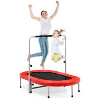 Costway 2 Personen Trampolin 154 cm inkl. Haltegriff rot