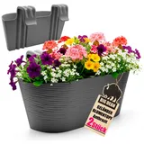 BigDean Blumenkasten 50 x 30 x 24 cm Anthrazit