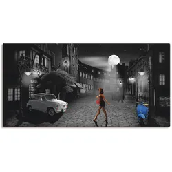 Artland Wandbild »Feierabend in bella Italia«, Frau, (1 St.), als Alubild, Outdoorbild, Leinwandbild, Poster, Wandaufkleber Artland Farbe Bild(er): schwarz