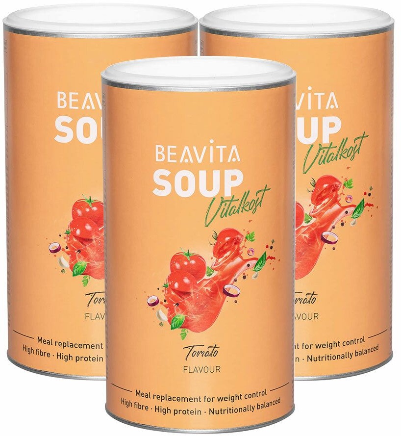 BEAVITA Soupe minceur, Tomate 3x540 g Poudre