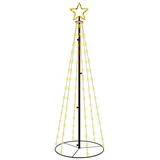 vidaXL LED-Weihnachtsbaum Kegelform Warmweiß 108 LEDs 70x180 cm