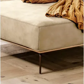 W.Schillig Eckcouch Leder 3-Sitzer Beige