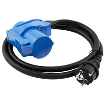 McPower CEE-Adapter auf Schutzkontakt-Stecker McPower, 1,5m H07RNG 3G2,5, 230V, IP44