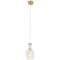 Steinhauer Pendellampe Esszimmerlampe Hängeleuchte Deckenlampe Messing Glas, H 150