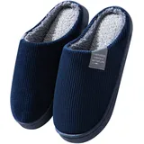 Filzpantoffeln Herren Mit Filzsohle Hausschuhe Herren Winter Warm Filzhausschuhe Flauschig Baumwollschuhe Geschlossen Filzschuhe Hinten Offen Filzlatschen Kuschelig Herrenpantoffel Plüsch Pantolette - 44 EU