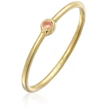 Elli Ring 375 Gelbgold in Pink | Gr.: 56