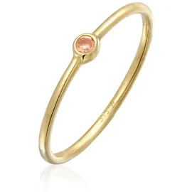 Elli Ring 375 Gelbgold in Pink | Gr.: 56