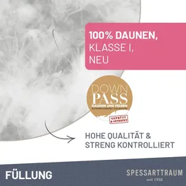 SPESSARTTRAUM Daunenbettdecke + 3-Kammer-Kopfkissen SPESSARTTRAUM "Exklusiv, 2-tlg, hergestellt in Deutschland, made in Germany, Set", weiß, B/L: 135cm x 200cm Anzahl Teile 1, B/L: 80cm x 80cm Anzahl Teile 1, Bezug: Baumwolle Füllung: Entendaune/-feder, warm,
