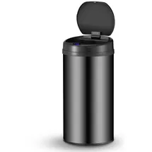Juskys Runder Mülleimer 40 l Schwarz