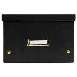 Exacompta 62351E 5x Ablagebox, flach geliefert 27x36x19cm, Neo Deco - Schwarz