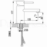 PaulGurkes Wasserhahn Einhandmischer oval Waschbeckenarmatur Mischbatterie