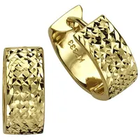 Fascination by Ellen K. Ohrringe 333 Gelbgold diamantiert 15mm Durchmesser