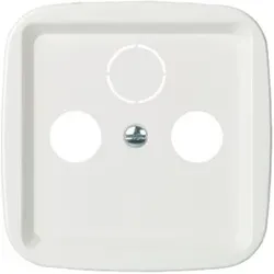 Elso 286024 Zentralplatte für Antennensteckdose 2 Loch RENOVIERUNG/NOVIA reinweiß