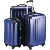 HAUPTSTADTKOFFER Alex - 3er Kofferset, Trolley-Set, Rollkoffer, Reisekoffer, (S, M & L), Dunkelblau