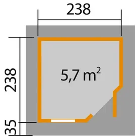 Weka Fides 1 2,80 x 2,80 m anthrazit