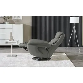 HIMOLLA Relaxsessel 7628 Leder 83 x 109 x 90 cm Grau