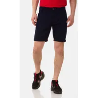 Cipo & Baxx "Shorts", Herren, Gr. 36, Normalgrößen, blau (navyblau), 97% Baumwolle, 3% Elasthan, unifarben, regular fit knielang, Hosen Stoffhose, im unifarbenen Look