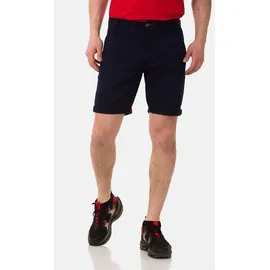 Cipo & Baxx "Shorts", Herren, Gr. 36, Normalgrößen, blau (navyblau), 97% Baumwolle, 3% Elasthan, unifarben, regular fit knielang, Hosen Stoffhose, im unifarbenen Look