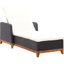 vidaXL Sonnenliege  200 x 70 x 90 cm schwarz