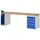 Rau Werkbank Modell 7510 mit 4 Schubladen und Schrank BxTxH 2500x700x840mm