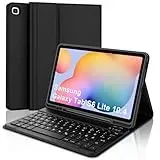FOGARI Tastatur Hülle für Samsung Galaxy Tab S6 Lite 10,4 Zoll (2024/2022/2020), Deutsches QWERTZ Magnetisch Abnehmbarer Bluetooth Tastatur für Samsung Galaxy Tab S6 Lite 10.4", Schwarz