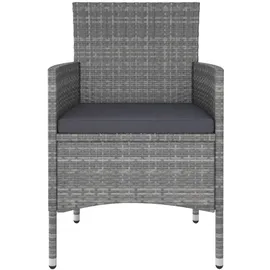 vidaXL 5-tlg. Garten-Lounge-Set Poly Rattan Grau