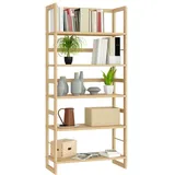 CASARIA Standregal Öland 136x58x27cm lasiertes Echtholz