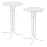 Trutzholm Stehtisch klappbar Ø 70 cm Höhe 110 cm Weiß