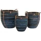 DKD Home Decor körbe Set, Blau, Estándar