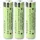 Panasonic Akku passend für icucam 4, 5 icucell 18650, 3400mAh Lithium Ionen Akku 3 Stück pro Set