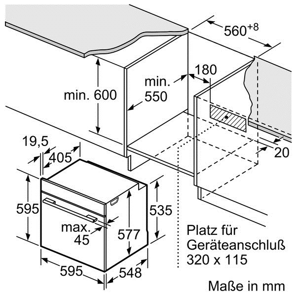 Духовой шкаф bosch hsg636xs6