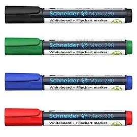 Schneider Whiteboard-Marker Maxx 290 4 St. Schwarz/Weiß/Mehrfarbig