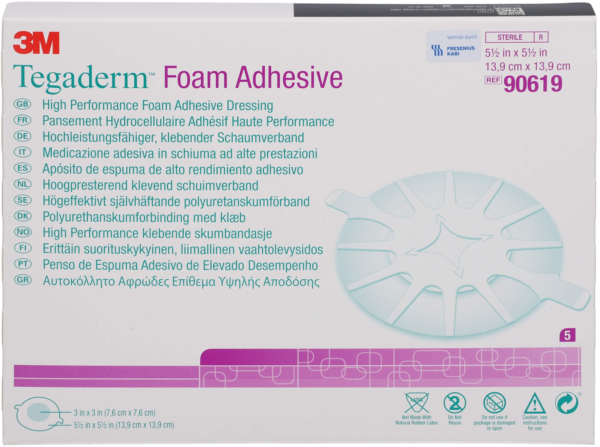 Tegaderm Foam Adhesive 13.9cm 90619 5 ST