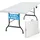 CASARIA Gartentisch 220 x 70 x 72 cm weiß klappbar