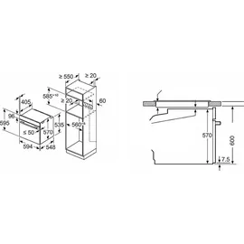Bosch Backofen-Set Pyrolyse 3D Heissluft Glaskeramik