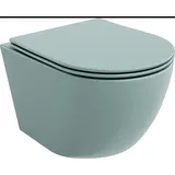 Mexen Lena WC-Schüssel Randlos mit slim Sitz und Absenk-Automatik, duroplast, Helles mattes Grün - 30224048