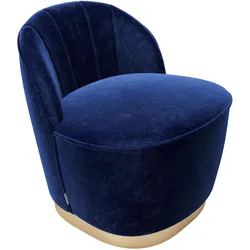 PLAYBOY Polstersessel Stella Samtbezug Blau