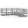 vidaXL Modell 17 Loungeset grau Kiefer massivholz