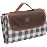 Pelle & Sol Picknickdecke, faltbar, Outdoor-Stranddecke, wasserdicht, sanddicht, maschinenwaschbar, rutschfest, mit Tragegriff, für Familie, Strand, Wandern, Camping, 200 x 140 cm, Braun