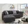 luma-home Ecksofa Schlafcouch L-Garnitur Bettkasten Ottomane links, Mikrofaser Anthrazit, - Dunkelgrau/Grau