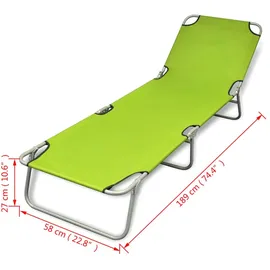 vidaXL Klappliege 60 x 27 x 60 cm Apfelgrün