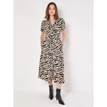 Apricot Midikleid Zebramuster Schwarz 36
