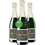Oberrotweiler Chardonnay Sekt Brut - 89+ Punkte 2026 Falstaff - hochwertiges Sekt-Geschenk für Frauen und Männer, Badischer Winzersekt Flaschengärung (3 x 0,75l)