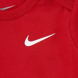 Nike Body NIKE SPORTSWEAR "für Babies", Jungen, Gr. 62 (3), N-Gr, rot (weiß, obsidian, rot), Jersey, Obermaterial: 60% Baumwolle, 40% Polyester, unifarben, Rundhals, abgesteppt, Bodys Body, im praktischen 3er-Pack, mit Rundhalsausschnitt, für Babys