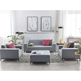 Beliani Lounge 5er Set Loungeset grau/schwarz