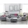 Beliani Lounge 5er Set Loungeset grau/schwarz