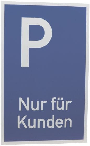 Parkplatz-Schild »Nur für Kunden« mehrfarbig, OTTO Office, 40 cm